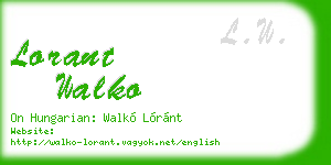 lorant walko business card